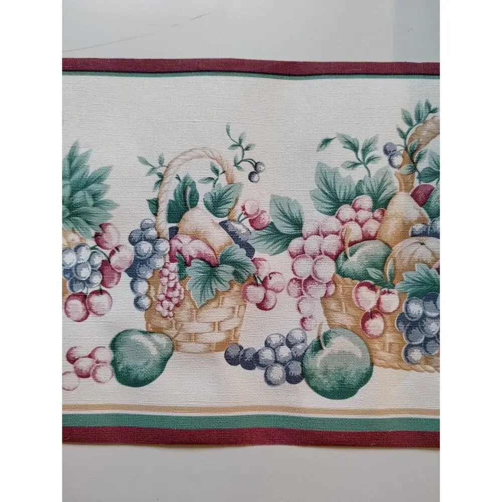 Sanitas Classic Series - Pre-pasted Vinyl Border 15 ft - Fruit in a Basket